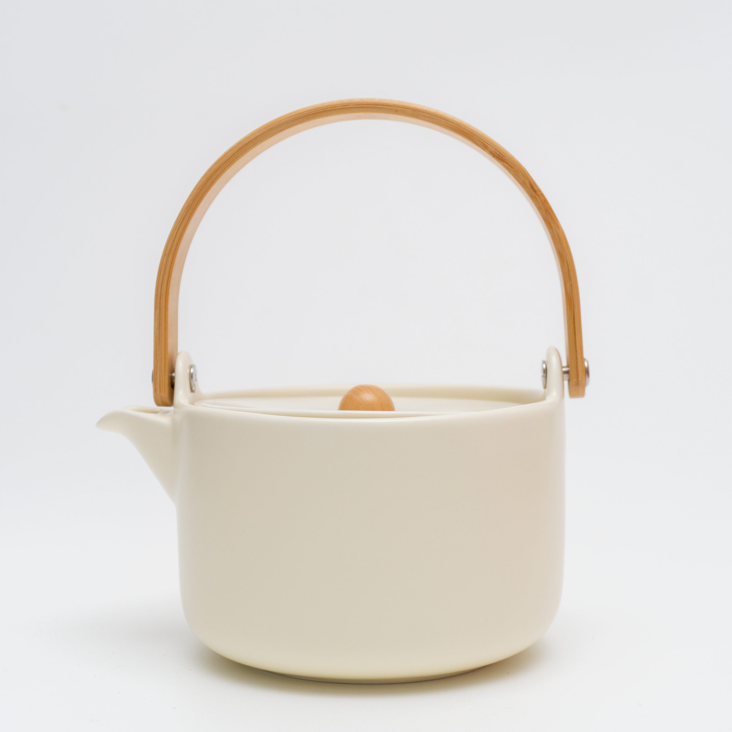 White porcelain ceramic teapot