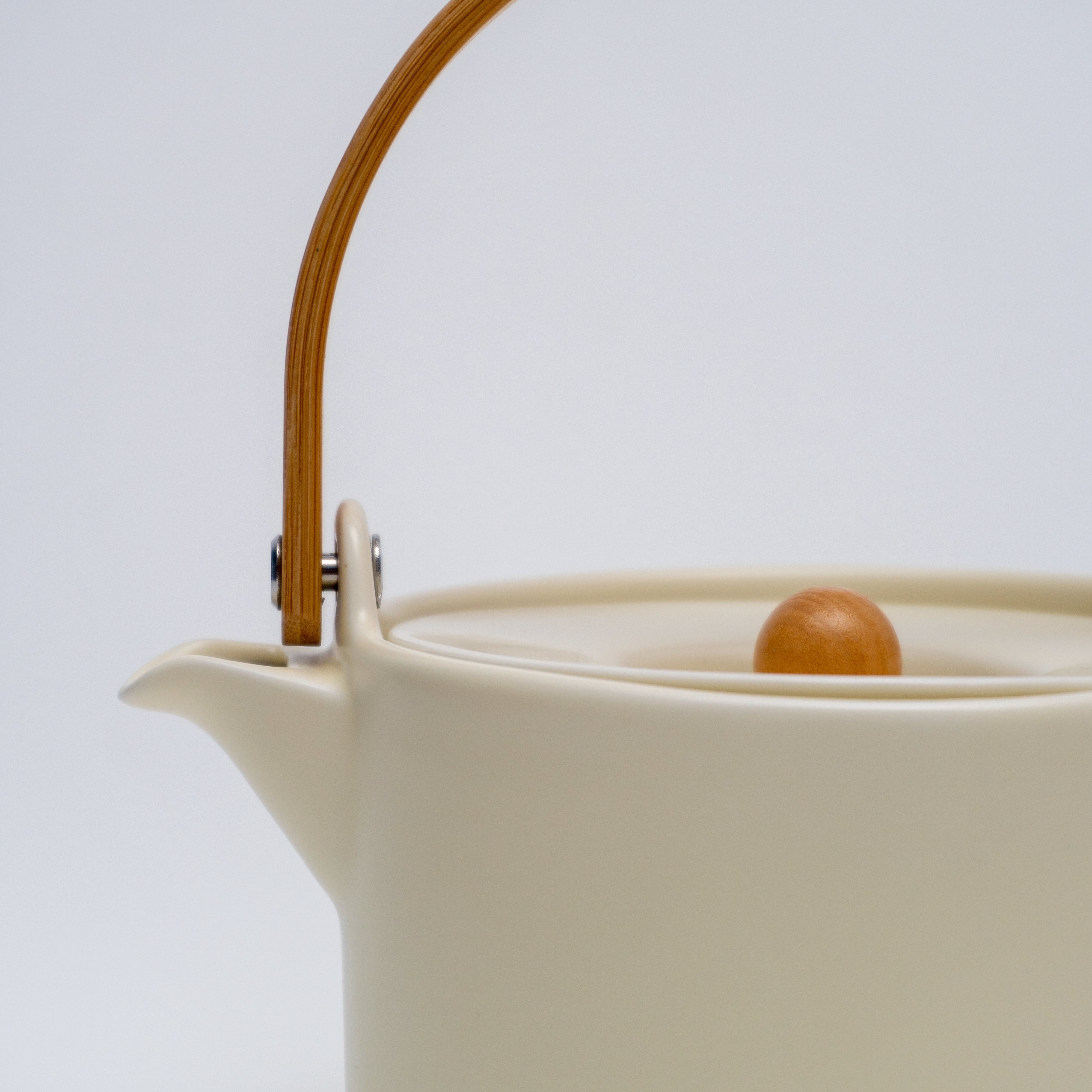 White porcelain ceramic teapot