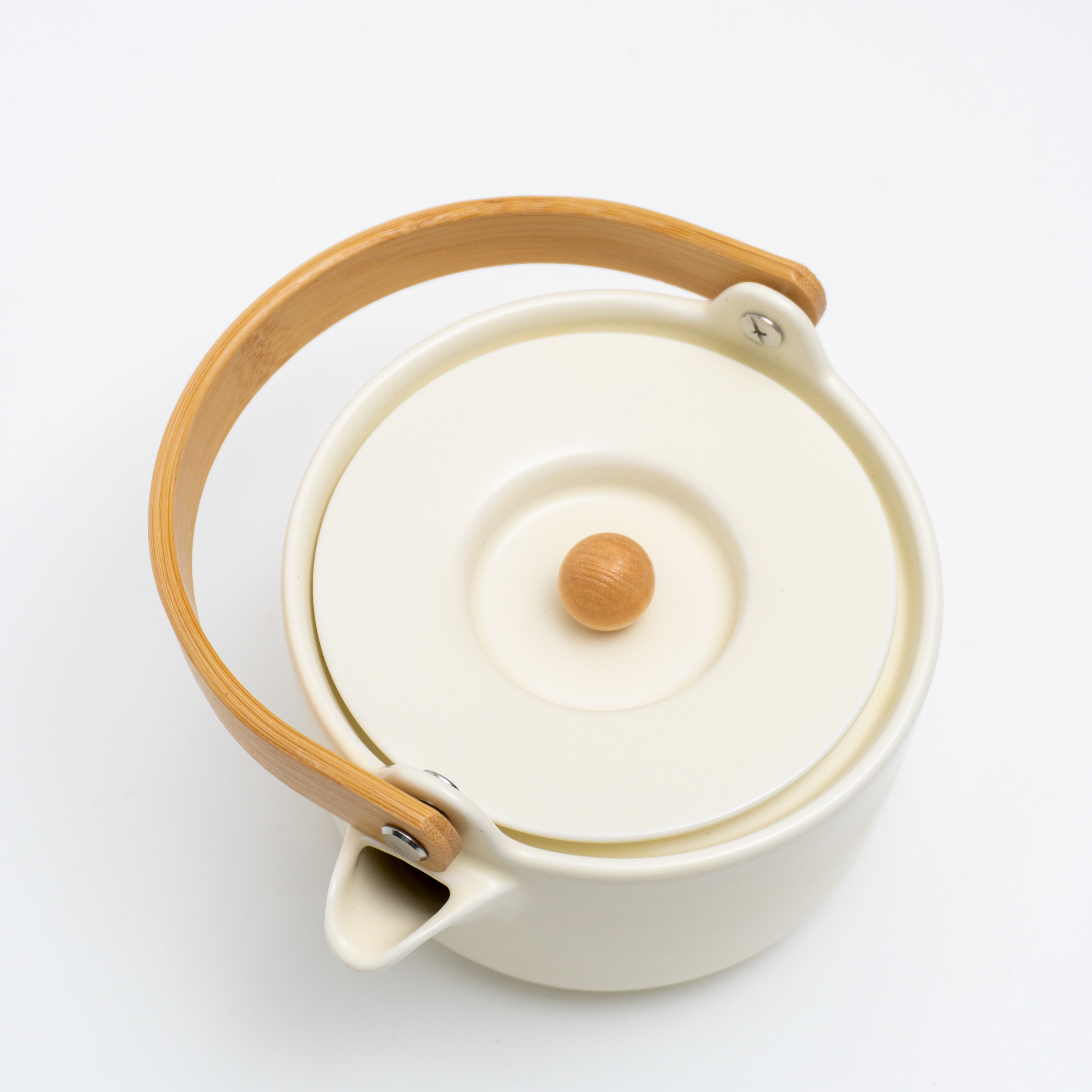 White porcelain ceramic teapot