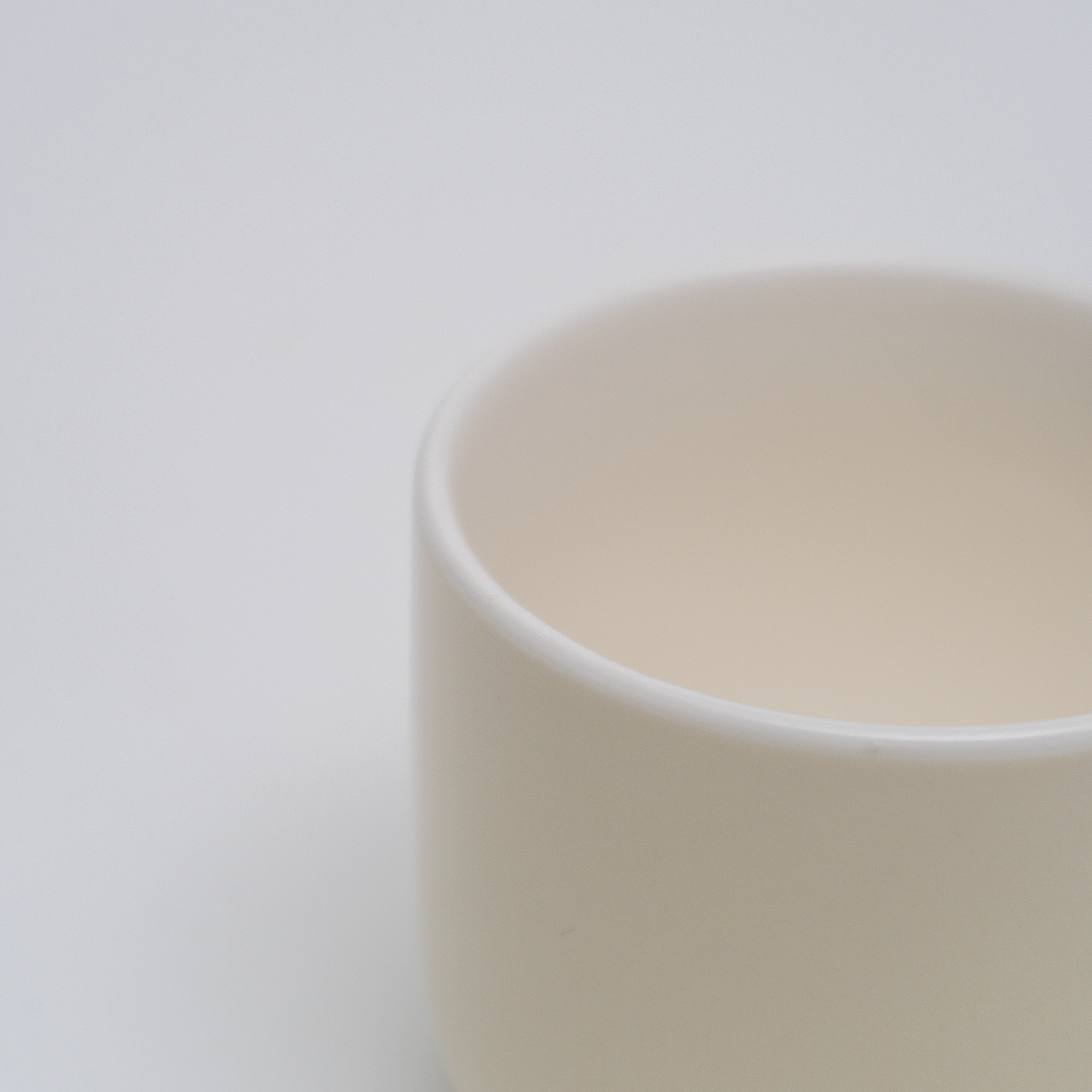 White porcelain ceramic small teacup